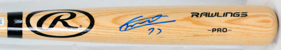 Vladimir Guerrero Jr. Autographed Rawlings Pro Baseball Bat- Beckett W Auth *Blue