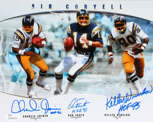 Joiner Fouts Winslow Signed Chargers Air Coryell 8x10 Photo W/ HOF- JSA W