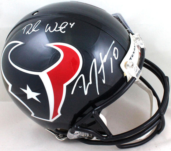 Deshaun Watson DeAndre Hopkins Autographed Houston Texans F/S Proline Helmet - JSA W Auth *White