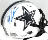 Micah Parsons Autographed Dallas Cowboys Lunar Mini Helmet- Fanatics *Blue