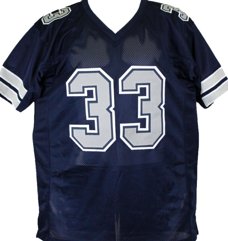 Tony Dorsett Autographed Blue Pro Style Jersey w/ 5 Stats- Beckett