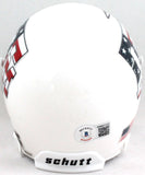 Johnny Manziel Signed A&M Stars/Stripes Schutt Mini Helmet w/2 stacked Insc-Beckett W Auth