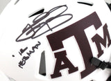 Johnny Manziel Autographed TX A&M Lunar Speed Mini Helmet w/Heisman- Beckett W *Black