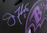 Joe Flacco Signed Baltimore Ravens Eclipse Mini Helmet w/ SB MVP- JSA W *Purple