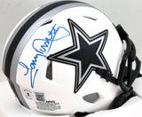 Tony Dorsett Autographed Dallas Cowboys Lunar Speed Mini Helmet- BA W Holo *Blue Image 1