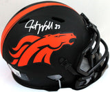 Javonte Williams Autographed Denver Broncos Eclipse Mini Helmet- Beckett W Holo *White Image 1
