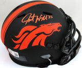 Javonte Williams Autographed Denver Broncos Eclipse Mini Helmet- Beckett W Holo *Orange Image 1