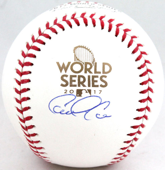 Carlos Correa Autographed 2017 World Series Rawlings OML Baseball- JSA W Auth Image 1