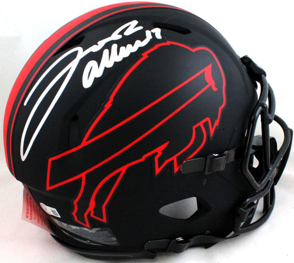 Josh Allen Autographed Bills F/S Eclipse Speed Authentic Helmet- Beckett W Hologram *Silver Image 1