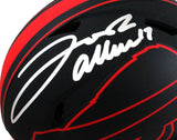 Josh Allen Autographed Bills F/S Eclipse Speed Authentic Helmet- Beckett W Hologram *Silver Image 2