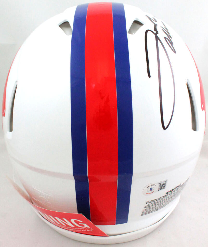 Josh Allen Signed Buffalo Bills Full Size Throwback Speed Replica Helmet  Beckett