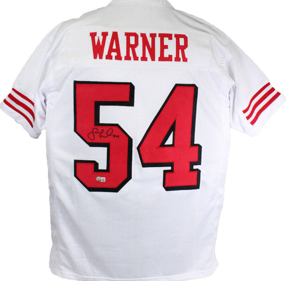 Fred Warner Autographed White Color Rush Pro Style Jersey- Beckett W *5