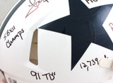Tony Dorsett Autographed Dallas Cowboys F/S 60-63 TB Speed Authentic Helmet w/5 stats- Beckett W *Black