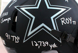 Tony Dorsett Autographed Dallas Cowboys F/S Eclipse Speed Authentic Helmet w/ 5 Insc- Beckett W  *Silver