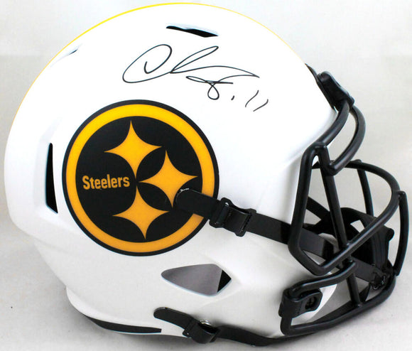 Chase Claypool Autographed Pittsburgh Steelers Lunar F/S Helmet- Beckett W *Black