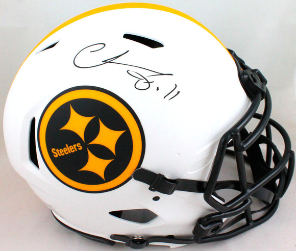 Chase Claypool Autographed Pittsburgh Steelers Lunar Authentic F/S Helmet- Beckett W *Black