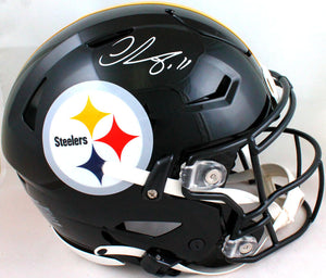 Chase Claypool Autographed Pittsburgh Steelers F/S SpeedFlex Authentic Helmet - Beckett W Auth *White