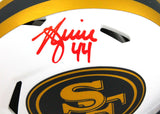 Kyle Juszczyk Autographed San Francisco 49ers Lunar Mini Helmet- Beckett W Holo *Red