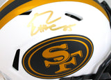 George Kittle Autographed 49ers Lunar Speed Mini Helmet- Beckett W Hologram *Gold