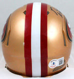 George Kittle Autographed San Francisco 49ers Speed Mini Helmet- Beckett W Hologram *Black Image 3