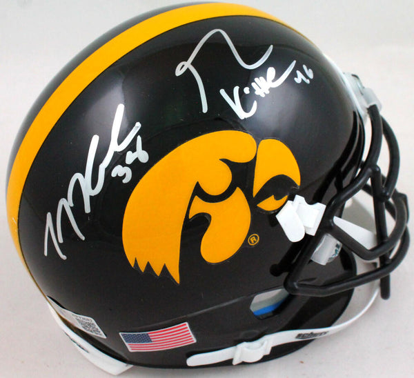 George Kittle Autographed Iowa Hawkeyes Logo Football - Beckett W