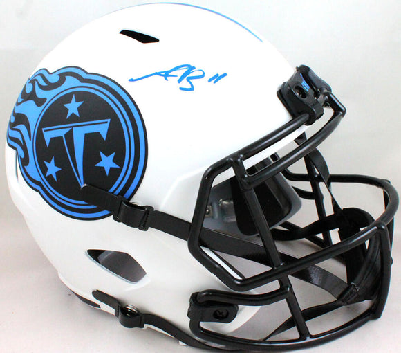AJ Brown Autographed Tennessee Titans Lunar Speed F/S Helmet- Beckett W *LT BLUE Image 1