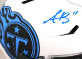 AJ Brown Signed Tennessee Titans SpeedFlex Lunar F/S Helmet- Beckett W*LT BLUE Image 2