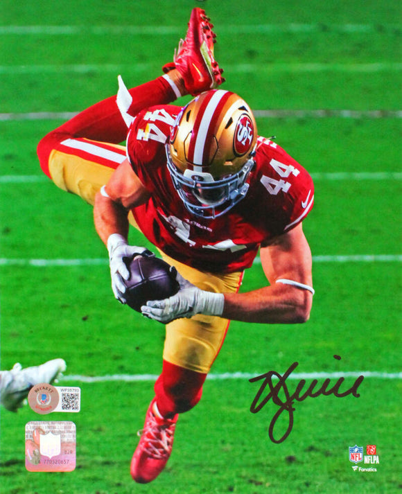 Kyle Juszczyk Autographed San Francisco 49ers 8x10 Diving Catch Photo- Beckett W Holo *Blk