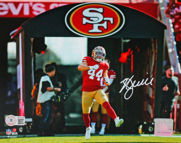 Kyle Juszczyk Autographed SF 49ers 8x10 Running From Tunnel Photo- Beckett W Holo