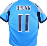 AJ Brown Autographed Light Blue Pro Style Jersey-Beckett W Hologram *R1 Image 1
