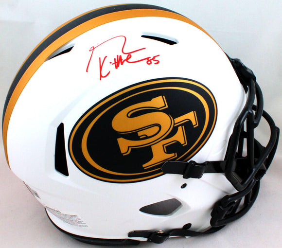 George Kittle Autographed F/S 49ers Lunar Speed Authentic Helmet- Beckett W Hologram *Red