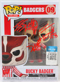 Derek/ TJ/ JJ Watt Wisconsin Badgers Funko Pop Figurine- JSA W/ BAW *Red