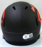 Mike Singletary Autographed Chicago Bears Eclipse Speed Mini Helmet- Beckett W Hologram *Orange