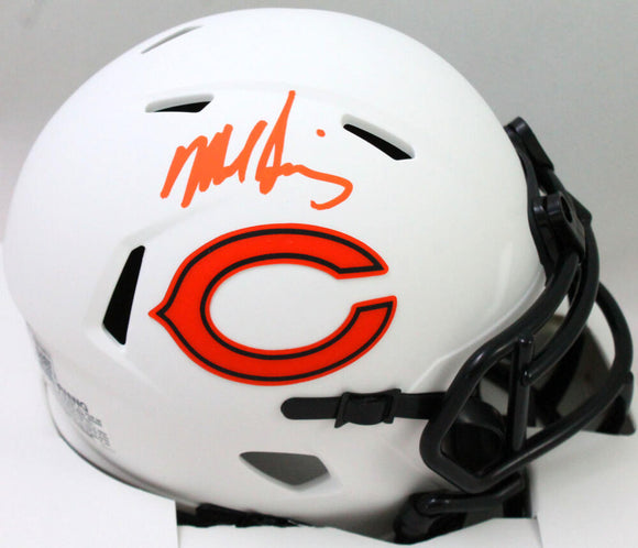 Mike Singletary Autographed Chicago Bears Lunar Speed Mini Helmet- Beckett W Hologram *Orange