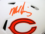 Mike Singletary Autographed Chicago Bears Lunar Speed Mini Helmet- Beckett W Hologram *Orange