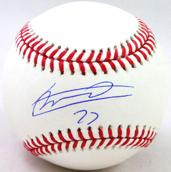 Vladimir Guerrero Jr. Autographed Rawlings OML Baseball-JSA Auth *Blue
