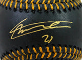 Vladimir Guerrero Jr. Autographed Rawlings OML Black Baseball- JSA Auth *Gold