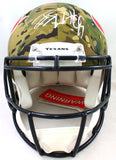 JJ Watt Autographed Houston Texans F/S Camo Speed Authentic Helmet- JSA W Auth *White
