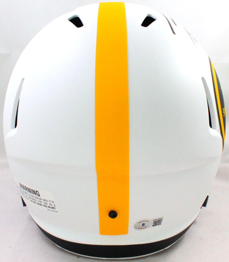 TJ Watt Signed Pittsburgh Steelers Lunar F/S SpeedFlex Helmet- Beckett W  Holo