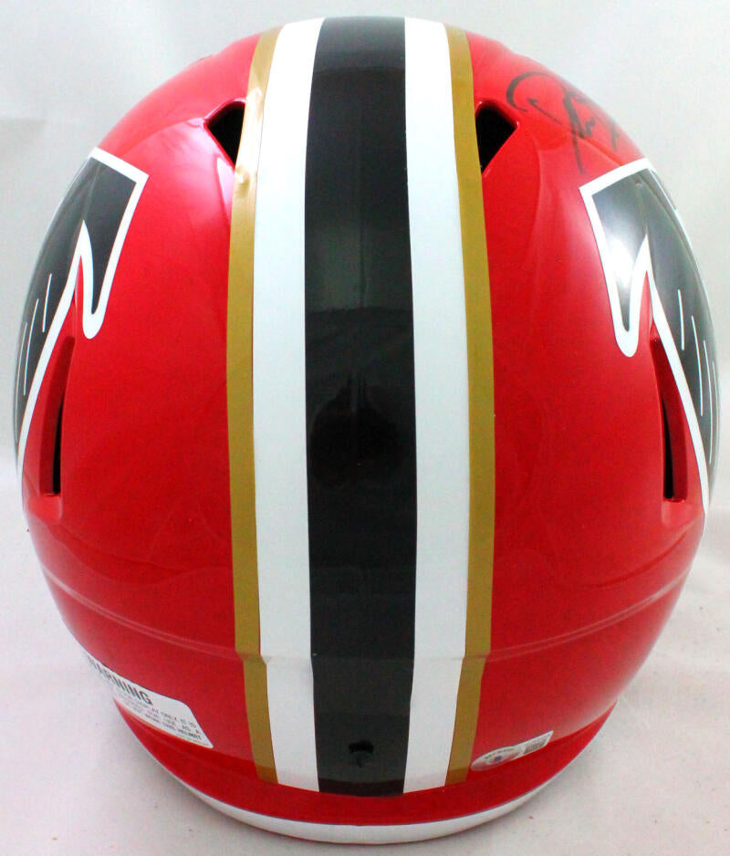 Deion Sanders Autographed Atlanta Falcons 66-69 TB Mini Helmet- Becket –  The Jersey Source