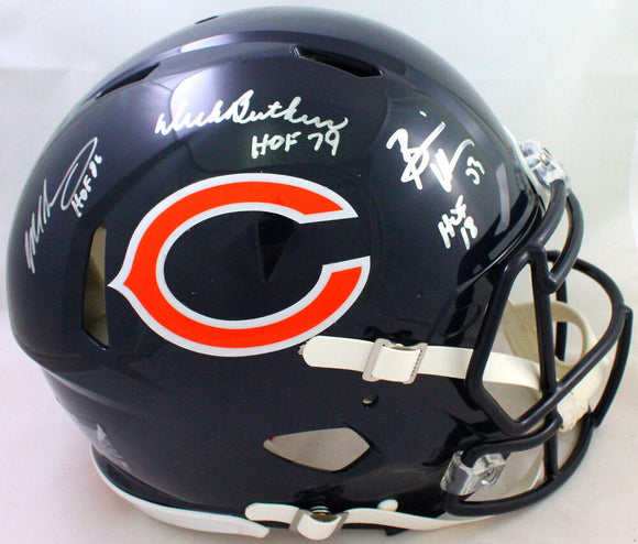 Dick Butkus, Mike Singletary & Brian Urlacher Autographed Helmet