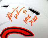 Brian Urlacher Autographed Chicago Bears F/S Lunar Speed Authentic Helmet w/ HOF- Beckett W Hologram *Orange