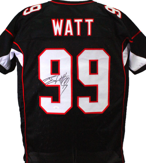 JJ Watt Autographed Black Pro Style Jersey- JSA W Authenticated