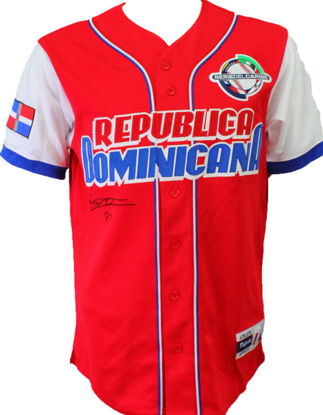 Vladimir Guerrero Jr. Signed Republica Dominicana Red Majestic Jersey- –  The Jersey Source