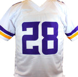 Adrian Peterson Autographed Solid White Pro Style Jersey- Beckett W hologram Auth *2