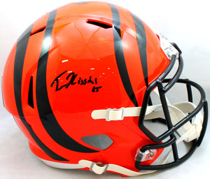 Tee Higgins Cincinnati Bengals Autographed Riddell Speed Mini Helmet