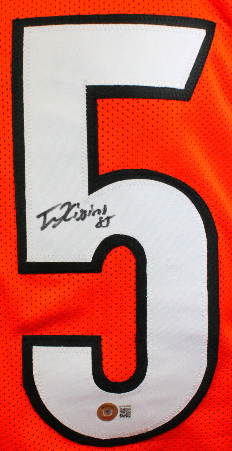 Tee Higgins Autographed Orange Pro Style Jersey-Beckett W Hologram