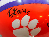 Tee Higgins Autographed Clemson Tigers Schutt Mini Helmet w/Insc. - Beckett W Hologram *Black