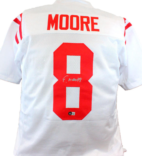 The Jersey Source Autographs Elijah Moore Autographed Black Pro Style Jersey - Beckett W Hologram *Black