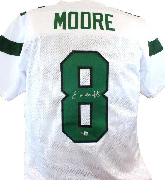 Elijah Moore Autographed Green Pro Style Jersey - Beckett W Hologram *Black